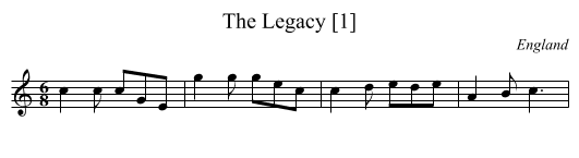 Legacy [1], The  - staff notation