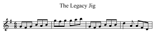 Legacy Jig, The  - staff notation