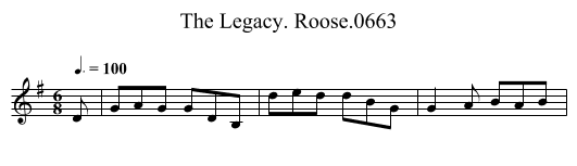 Legacy. Roose.0663, The - staff notation