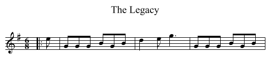 Legacy, The  - staff notation
