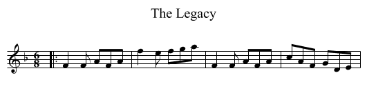 Legacy, The  - staff notation