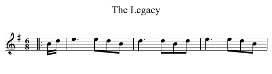Legacy, The  - staff notation