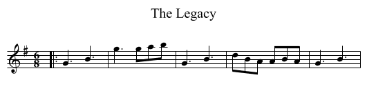 Legacy, The  - staff notation