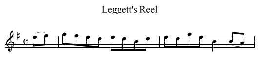 Leggett's Reel - staff notation