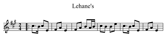 Lehane's - staff notation