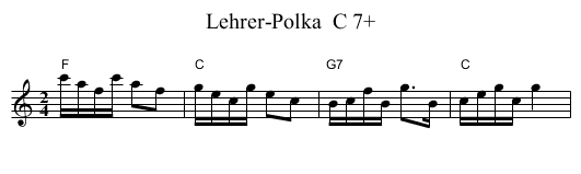 Lehrer-Polka  C 7+ - staff notation