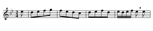 Lei chivau frus - staff notation