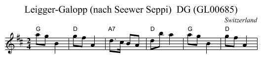 Leigger-Galopp (nach Seewer Seppi)  DG (GL00685) - staff notation