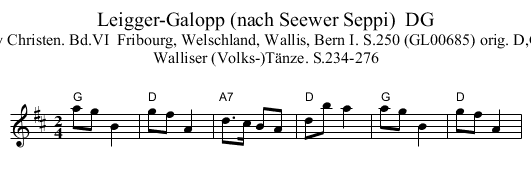 Leigger-Galopp (nach Seewer Seppi)  DG - staff notation