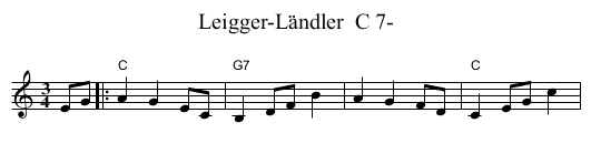 Leigger-L&auml;ndler  C 7- - staff notation