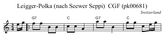 Leigger-Polka (nach Seewer Seppi)  CGF (pk00681) - staff notation