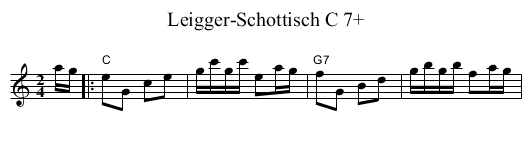 Leigger-Schottisch C 7+ - staff notation