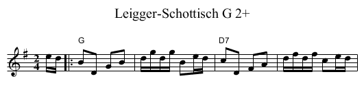 Leigger-Schottisch G 2+ - staff notation