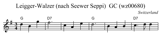 Leigger-Walzer (nach Seewer Seppi)  GC (wz00680) - staff notation