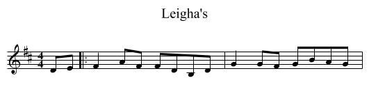 Leigha's - staff notation