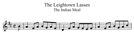 Leightown Lasses, The - staff notation