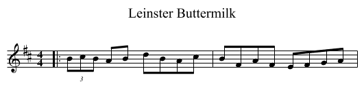 Leinster Buttermilk - staff notation