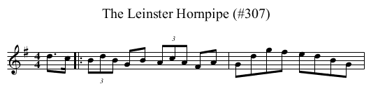 Leinster Hornpipe (#307), The - staff notation