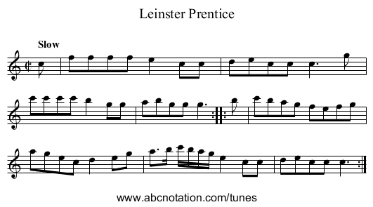 Leinster Prentice - staff notation