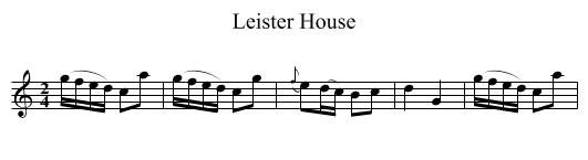 Leister House - staff notation