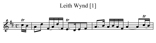 Leith Wynd [1] - staff notation
