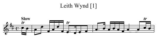 Leith Wynd [1] - staff notation