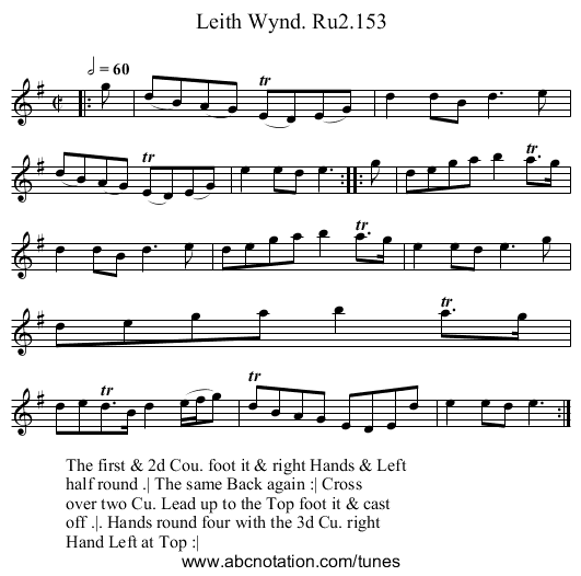 Leith Wynd. Ru2.153 - staff notation