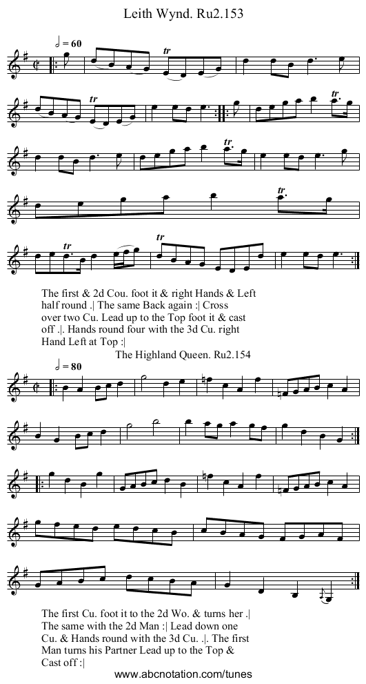 Leith Wynd. Ru2.153 - staff notation