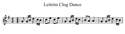 Leitrim Clog Dance - staff notation