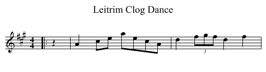 Leitrim Clog Dance - staff notation