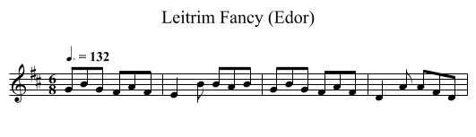 Leitrim Fancy (Edor) - staff notation