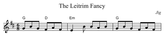 Leitrim Fancy, The - staff notation