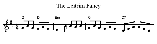 Leitrim Fancy, The  - staff notation