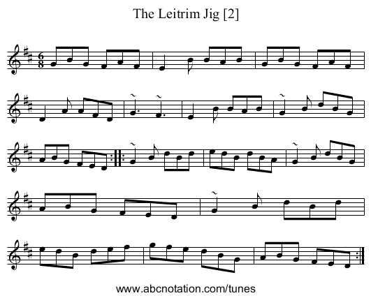 Leitrim Jig [2], The - staff notation