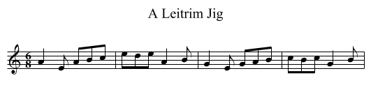 Leitrim Jig, A  - staff notation