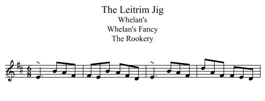 Leitrim Jig, The - staff notation