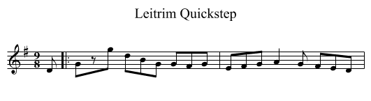 Leitrim Quickstep - staff notation