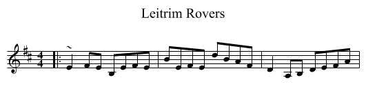 Leitrim Rovers - staff notation