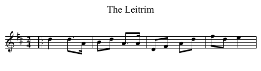 Leitrim, The  - staff notation