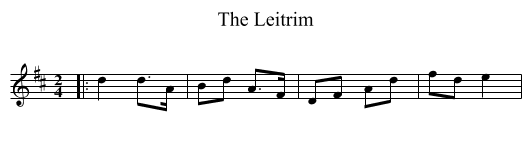 Leitrim, The  - staff notation