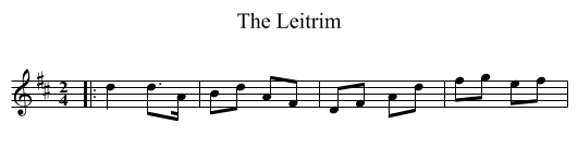 Leitrim, The  - staff notation