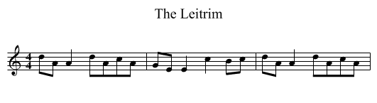 Leitrim, The  - staff notation