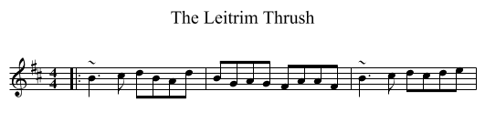 Leitrim Thrush, The  - staff notation