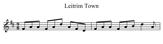 Leitrim Town - staff notation