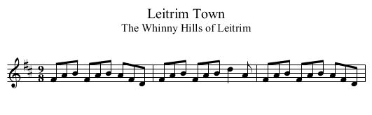 Leitrim Town - staff notation