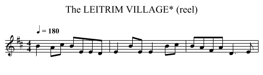 LEITRIM VILLAGE* (reel), The - staff notation