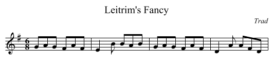 Leitrim's Fancy - staff notation