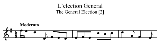 L’election General - staff notation