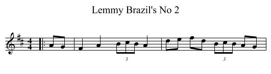 Lemmy Brazil's No 2 - staff notation