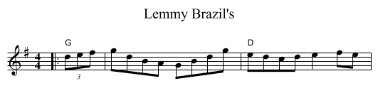 Lemmy Brazil's - staff notation